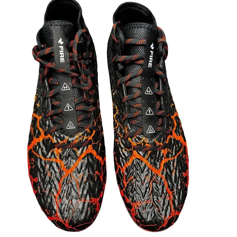 Under Armour Spotlight Clone 4.0 Football Cleats Black Orange Men's 12 BNIB
